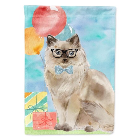 Carolines Treasures Ragdoll Happy Birthday Flag Canvas House Size CK3172CHF